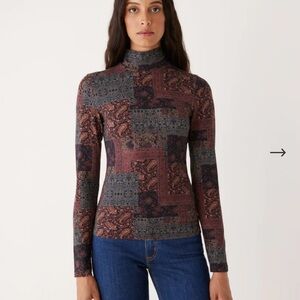 Frank And Oak The Essential Long Sleeve Mockneck in Elderberry (small)